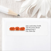 Drei glückliche Pumpkins Halloween-Adressmarken (Insitu)