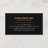 Drei Glühbirnen, Elektriker Visitenkarte (Rückseite)