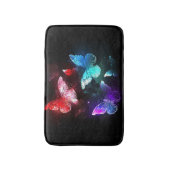 Drei glühende Schmetterlinge im Hintergrund Badematte (Vorderseite Vertikal)