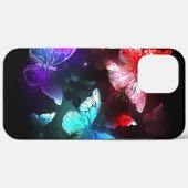 Drei glühende Schmetterlinge im Hintergrund Case-Mate iPhone Hülle (Rückseite (Horizontal))
