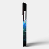 Drei glühende Schmetterlinge im Hintergrund Case-Mate iPhone Hülle (Rückseite / Links)