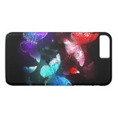 Drei glühende Schmetterlinge im Hintergrund Case-Mate iPhone Hülle (Rückseite (Horizontal))