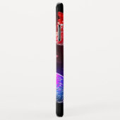 Drei glühende Schmetterlinge im Hintergrund Case-Mate iPhone Hülle (Hinten/Rechts)