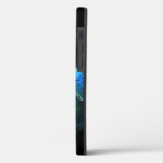 Drei glühende Schmetterlinge im Hintergrund Case-Mate iPhone Hülle (Rückseite / Links)