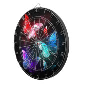 Drei glühende Schmetterlinge im Hintergrund Dartscheibe (Vorderseite rechts)