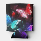 Drei glühende Schmetterlinge im Hintergrund Dosenkühler (Rückseite)