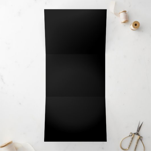 Drei glühende Schmetterlinge im Hintergrund Dreifach Gefaltete Einladung (Innenseite)