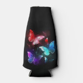 Drei glühende Schmetterlinge im Hintergrund Flaschenkühler (Vorderseite)