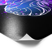 Drei glühende Schmetterlinge im Hintergrund Fotodruck (Ecke)