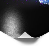 Drei glühende Schmetterlinge im Hintergrund Fotodruck (Ecke)