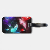 Drei glühende Schmetterlinge im Hintergrund Gepäckanhänger (Rückseite horizontal)