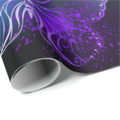 Drei glühende Schmetterlinge im Hintergrund Geschenkpapier (Rolleneckpunkt)