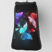 Drei glühende Schmetterlinge im Hintergrund Golf Headcover (Rotieren 90)