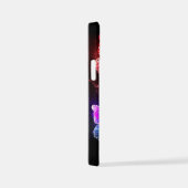 Drei glühende Schmetterlinge im Hintergrund iPhone Hülle (Rechte Seite)