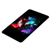 Drei glühende Schmetterlinge im Hintergrund Magnet (Linke Seite)