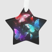 Drei glühende Schmetterlinge im Hintergrund Ornament (Rückseite)