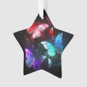 Drei glühende Schmetterlinge im Hintergrund Ornament (Vorderseite)