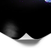 Drei glühende Schmetterlinge im Hintergrund Poster (Ecke)