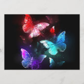 Drei glühende Schmetterlinge im Hintergrund Programm (Vorderseite)