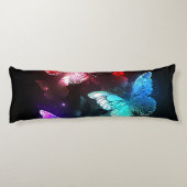 Drei glühende Schmetterlinge im Hintergrund Seitenschläferkissen (Rückseite)