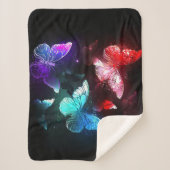 Drei glühende Schmetterlinge im Hintergrund Sherpadecke (Vorderseite)
