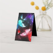 Drei glühende Schmetterlinge im Hintergrund Treuekarte (Vorderseite)