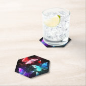 Drei glühende Schmetterlinge im Hintergrund Untersetzer (Vor Ort)