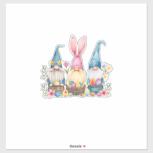 Drei Gnom Ostern Gnom Ostern Ei T-Shirt Aufkleber