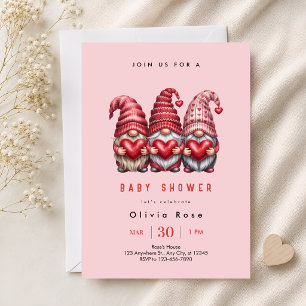 Drei Gnome Baby Shower Einladung