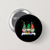 Drei Gnome Baumlichter Männer Frauen passendes Wei Button (Vorne & Hinten)