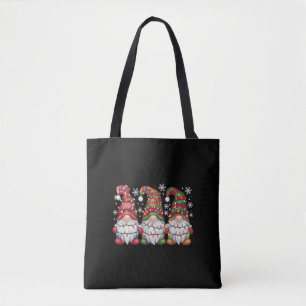 Drei Gnome Buffalo Kariert Rot Weihnachten Tasche