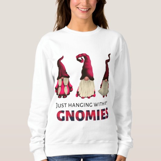 Drei Gnome, die nur mit meinen Gnomen Buffalo Sweatshirt (Vorderseite)