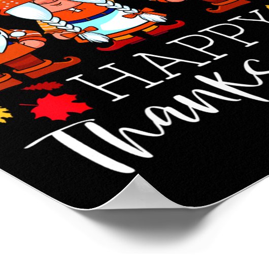 Drei Gnome glücklich Erntedankwürdige Nomaden fall Poster (Ecke)