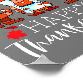 Drei Gnome glücklich Erntedankwürdige Nomaden fall Poster (Ecke)