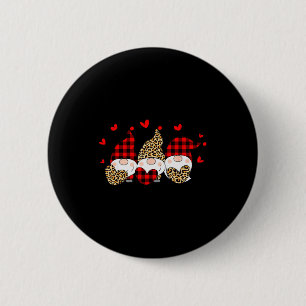 Drei Gnome halten Leoparden Valentins Herz Happy Button
