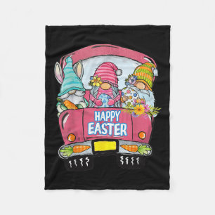 Drei Gnome in Lkw Bunny Egg Happy Ostertag Fleecedecke