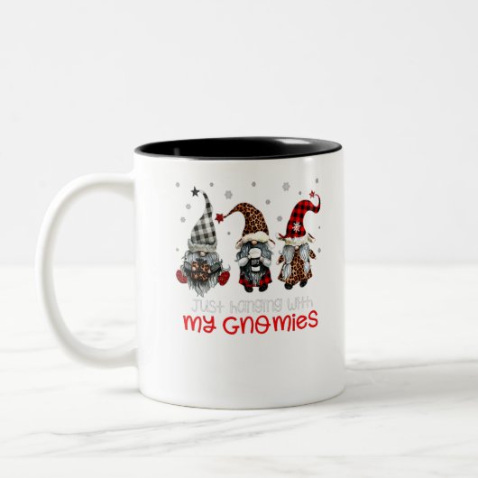 Drei Gnome in roten Weihnachten, nur mit meinen Zweifarbige Tasse (Links)