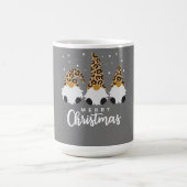 Drei Gnome mit Leopard Karierte Weihnachten Kaffeetasse (Mittel)