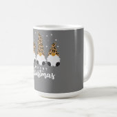 Drei Gnome mit Leopard Karierte Weihnachten Kaffeetasse (VorderseiteRechts)