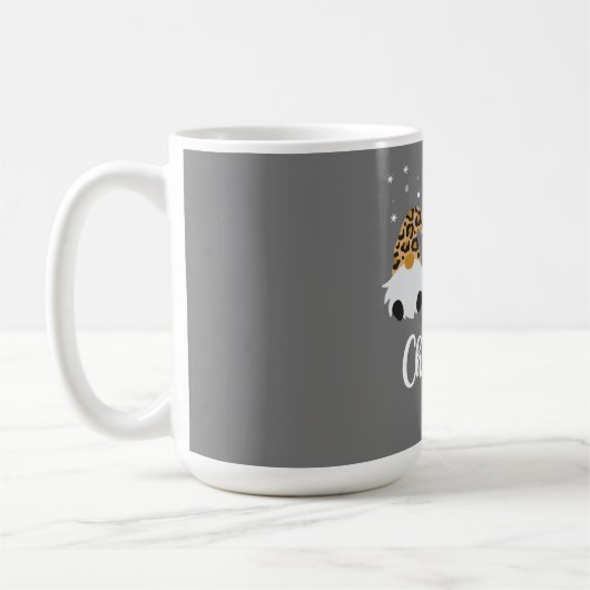 Drei Gnome mit Leopard Karierte Weihnachten Kaffeetasse (Links)