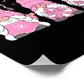 Drei Gnome rosa Ribbon Krieger Brustkrebs Krieg Poster (Ecke)