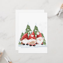 Drei Gnome Weihnachts-Einladung