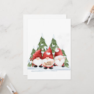 Drei Gnome Weihnachts-Einladung Einladung