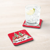 Drei Gnome Weihnachts-Hartplastik-Untersetzer Getränkeuntersetzer (Rechte Seite)