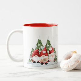 Drei Gnome Weihnachtskaffee-Tasse Zweifarbige Tasse
