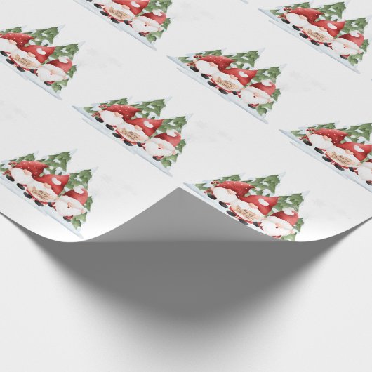 Drei Gnome Weihnachtswrapper Geschenkpapier (Ecke)