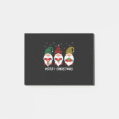 Drei Gnomes Büffel kariert roter Leopard Weihnacht Post-it Klebezettel (Vorderseite)