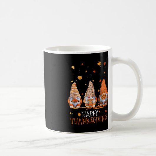 Drei Gnomes Frohes Erntedankfest Herbst Herbst Gn Kaffeetasse (Rechts)