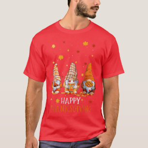 Drei Gnomes Frohes Erntedankfest Herbst Herbst Gn T-Shirt