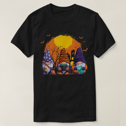 Drei Gnomes glückliches Halloween Fall Candy Corn  T-Shirt (Design vorne)
